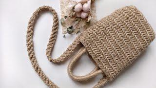 It's unreal  Crocheted jute bag strap.