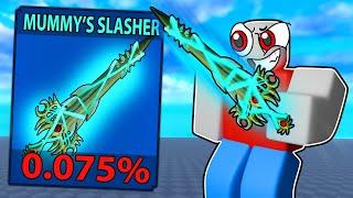 Spending $1,713,426 For The 0.075% Mummy's Slasher Sword.. (Roblox Blade Ball)