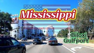 [4K] Biloxi, Mississippi | Driving Tour - Biloxi to Gulfport, 3/2024  | 빌럭시, 걸프포트, 미시시피, 미국