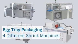 Egg Tray Packaging Application - Comparison of 4 Different Shrink Machine Series