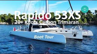 Rapido 53 - 20+ Knots! All Carbon Ocean Cruising Sailing Trimaran - Boat Tour.