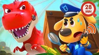 Big Dino And A Big Fire | Safety Cartoon | Cartoon for Kids | Sheriff Labrador