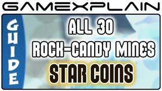 New Super Mario Bros. U - All Rock-Candy Mines Star Coins (30!) & Secret Exits Guide & Walkthrough