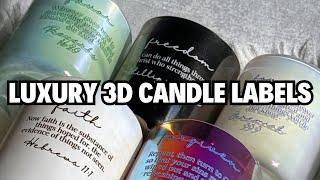 Trying Luxury Candle Labels for the first time 3d UV Design