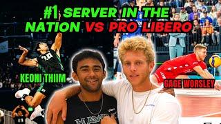 #1 Server in the NATION vs Professional Libero | Server vs. Passer