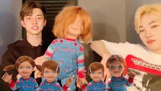 [the boyz] changmin cute moments with his chucky doll 