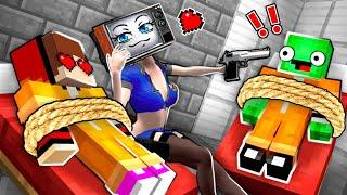 TV WOMAN POLICE FELL in LOVE with JJ in PRISON! Mikey and JJ JAILBREAK in Minecraft - Maizen