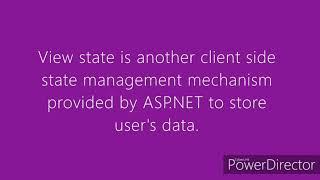 ASP.NET - STATE MANAGEMENT Part2 -  VIEWSTATE - Nithiyapriya Pasavaraj.