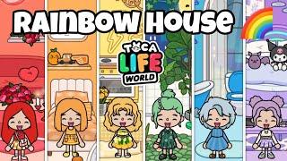 Each room is a different color  Toca boca Rainbow House ideas  [ Toca Life World ]