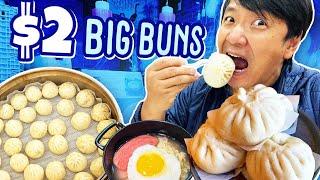 $2 BIG BUNS Chinatown CHEAP EATS & HIDDEN GEMS in New York!