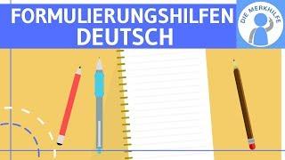 Formulierungshilfen für Texte - Überleitungen & Satzanfänge - Sprache in Texten verbessern, Beispiel