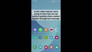 Easily and quickly share contact name and number through text message