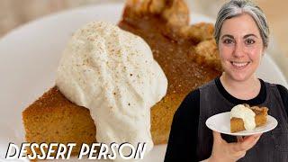 THE BEST PUMPKIN PIE RECIPE WITH CLAIRE SAFFITZ | DESSERT PERSON