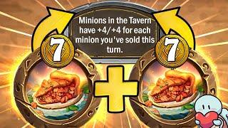 Double Darnassus Pie: +100/+100 to shop! Hearthstone Battlegrounds