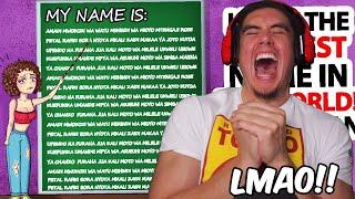 She Has The LONGEST NAME In The World & The Roasts Are EPIC (Reacting To "True" Story Animations)