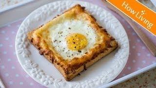 【創意料理】爆漿培根水波蛋堡 快速簡單早餐 Bacon Poached Egg Tart│HowLiving美味生活