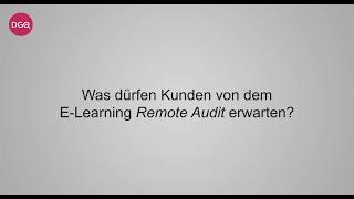 E-Learning: Remote Audit