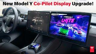 New Tesla Model Y Co-Pilot Entertainment Display Upgrade! #tesla