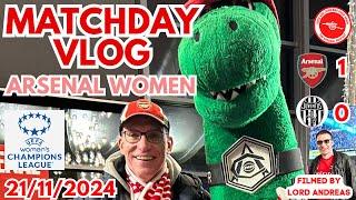 #AWFC - MATCHDAY VLOG - ARSENAL WOMEN 1 - 0  JUVENTUS - 21/11/2024