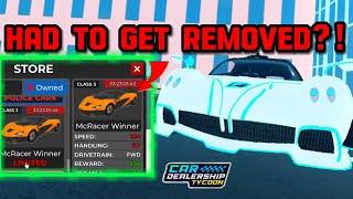 THESE THINGS HAD TO GET REMOVED FROM Car dealership tycoon?! | Mird CDT