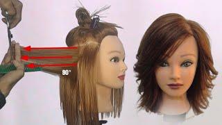 Medium layers haircut, so easy!|potong rambut layer dengan mudah