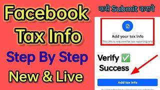 facebook tax information setup! facebook tax information setup in marathi! facebook tax information!