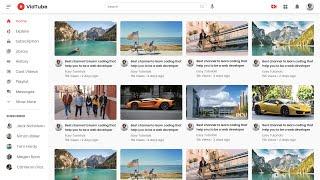 Create A Website Like YouTube Using HTML CSS JS | YouTube Clone Website Design Step By Step