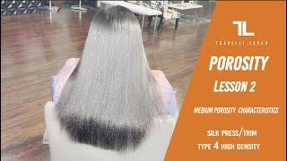 ️Porosity Lesson 2 - Silk Press  & Detailed Trim on Medium Porosity Hair