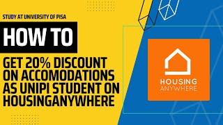 Webinar on How to Book Accommodations on Housing Anywhere as UNIPI student and get 20% Discount.