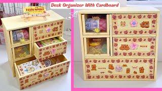 Cute Desk Organizer With Cardboard / DIY /Tutorial/Hoài Nanu