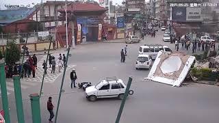 Tripureshwor Chowk south view, Kathmandu, Nepal: Gorkha Earthquake 2015