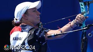 World No. 1 Casey Kaufhold stunned in Round of 32 of archery tourney | Paris Olympics | NBC Sports