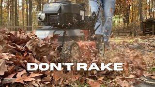 Fall Leaf Cleanup No Rake - Use These Two Things Instead.