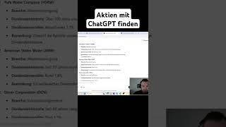 So findet ChatGPT gewinnbringende Aktien für dich   #aktie #aktienanalyse #trading #investieren