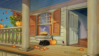 1948, sitting on a porch on an Autumn morning  fall oldies playing in another room  11 Hours ASMR