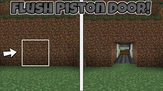 How To Make A Flush 2x2 Piston Door In Minecraft - Easy Hidden Door