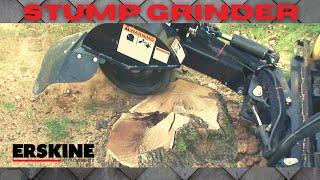 Erskine Skid Steer Stump Grinder in action!