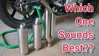 DIY Motorcycle Exhaust Muffler Sound Check | Stainless Steel