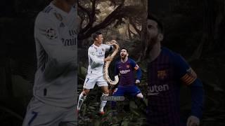 Ranaldo and massi in jungle     #shorts #ytshorts #cristianoronaldo #lionelmessi #football