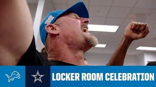 Lions vs. Cowboys postgame locker room celebration