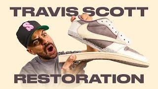 DESTROYED Jordan 1 Travis Scott Reverse Mocha Restoration