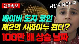 베이비도지코인 제2의 시바이누가 된다? 100만 배 상승 날짜