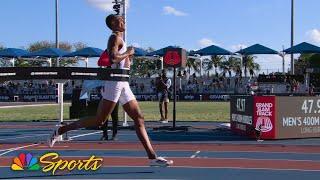 Alison dos Santos dominates 400m hurdles for second straight Grand Slam win in Miami | NBC Sports
