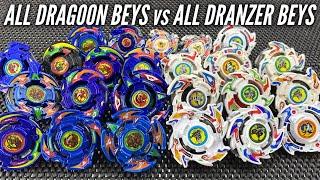 ALL DRAGOON BEYS vs ALL DRANZER BEYS | Timeline Battle | BEYBLADE - GENERATION MARATHON