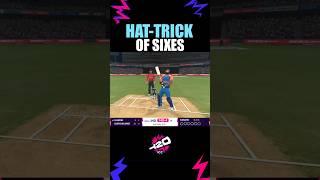 Hardik Pandya's HAT-TRICK of Sixes in Real Cricket 24 | IND vs BAN T20 World Cup rc24 #shorts