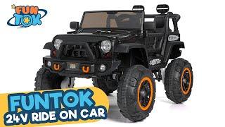 FUNTOK 24V Electric Ride On Car 2 Seaters For Kids Assemble Tutorial