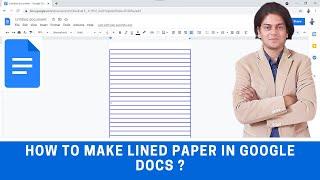 How to make lined paper in google docs ?