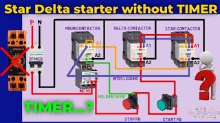 Star Delta Starter without TIMER | Semi star delta starter