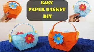 Easy Paper Basket Tutorial ! DIY Easter Basket ~ How to make an Origami Basket ~ Step by step.