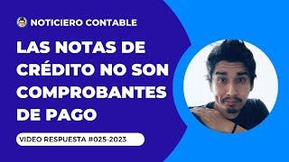 Las notas de crédito no son comprobantes de pago